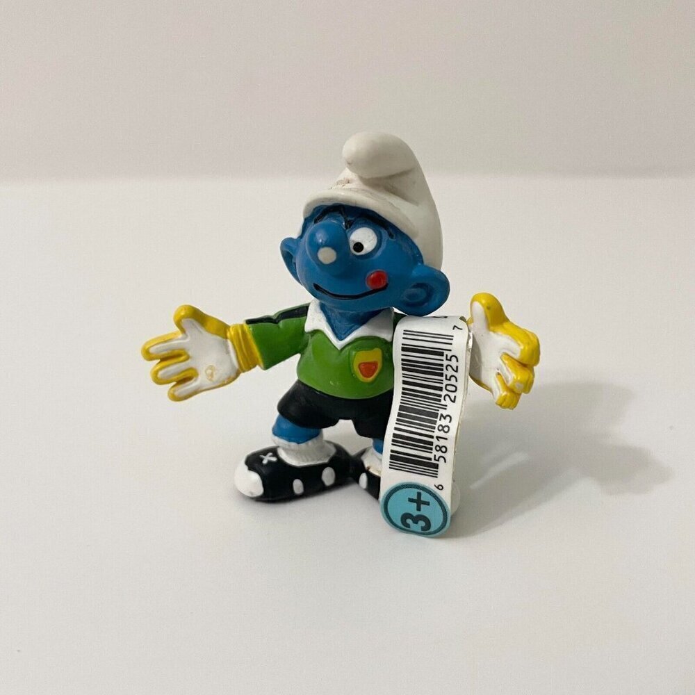 Smurfs Goalkeeper Smurf Soccer Goalie Figure PVC Toy Figurine